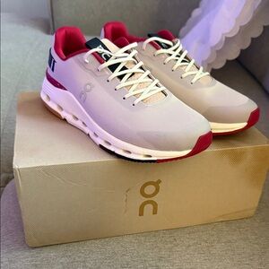 On Running Women's Cloud Sneakers - White and Red